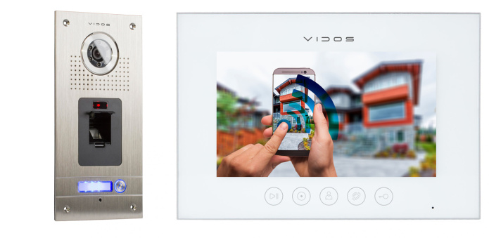 Wideodomofon z czytnikiem linii papilarnych Vidos S561Z M11WX WiFi